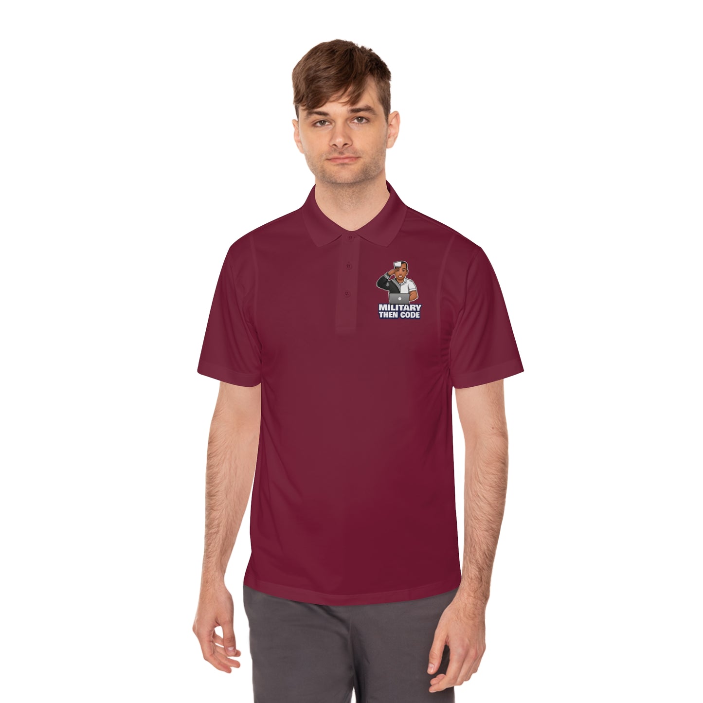 Men's Sport Polo Shirt - Military Then Code