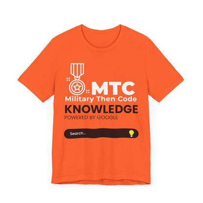 Military Then Code - Knowledge powered by Google Unisex Short Sleeve Tee