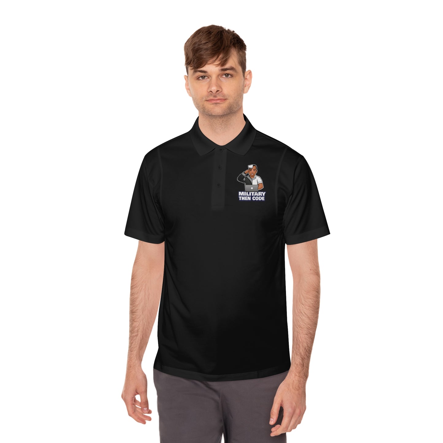 Men's Sport Polo Shirt - Military Then Code