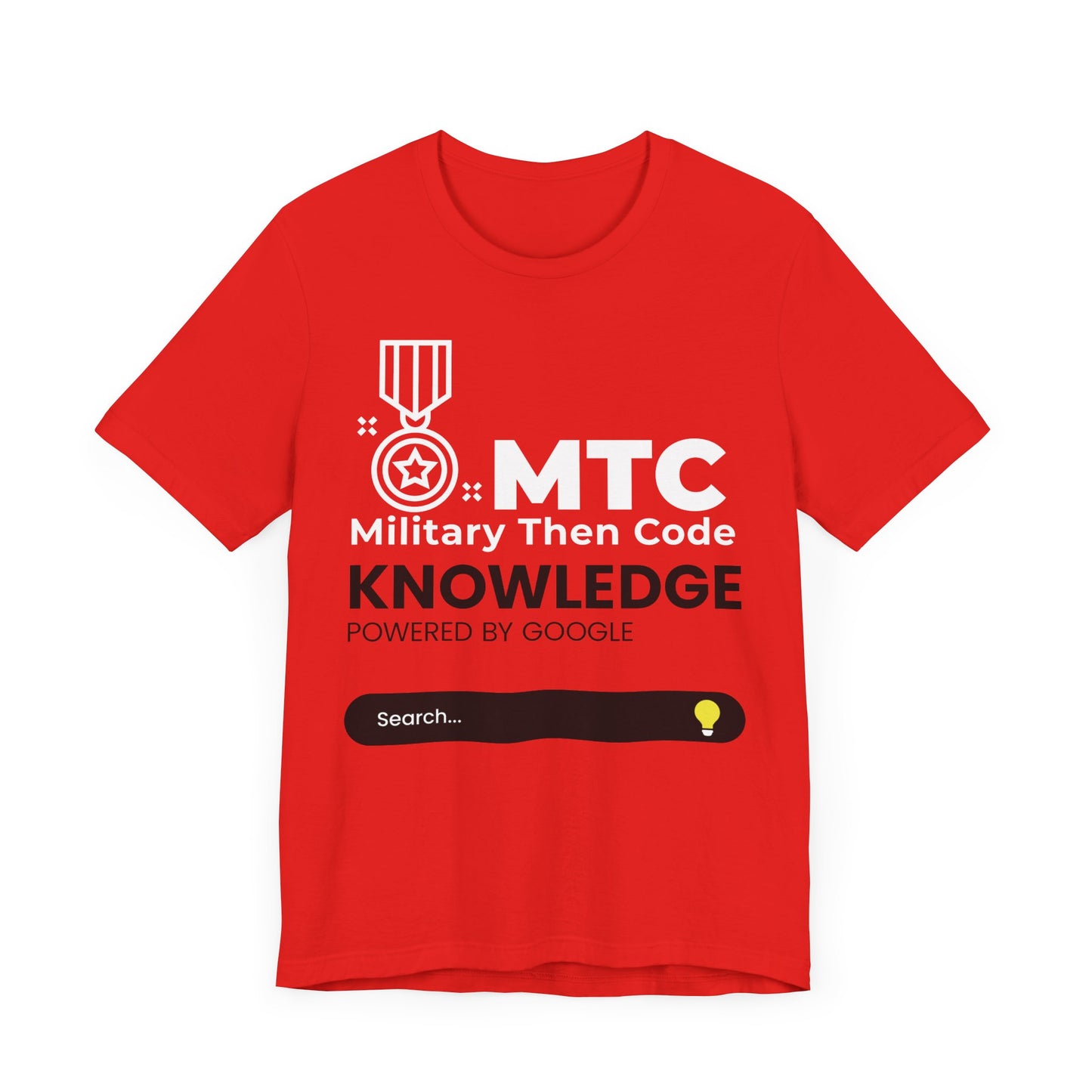 Military Then Code - Knowledge powered by Google Unisex Short Sleeve Tee