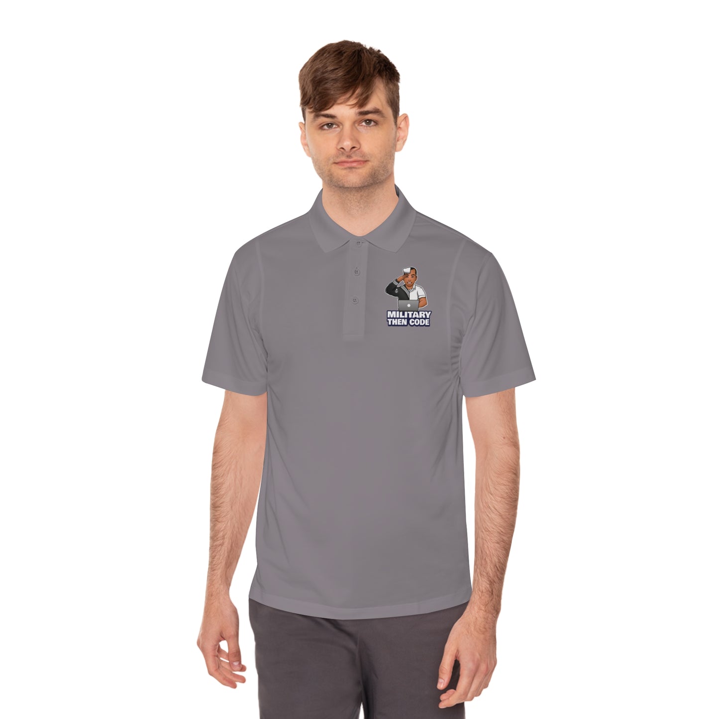 Men's Sport Polo Shirt - Military Then Code