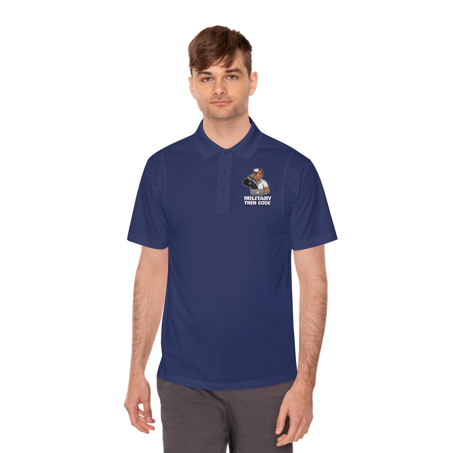 Men's Sport Polo Shirt - Military Then Code
