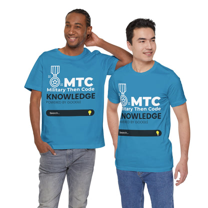 Military Then Code - Knowledge powered by Google Unisex Short Sleeve Tee