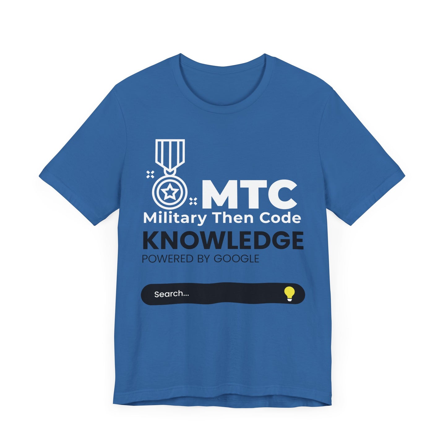 Military Then Code - Knowledge powered by Google Unisex Short Sleeve Tee