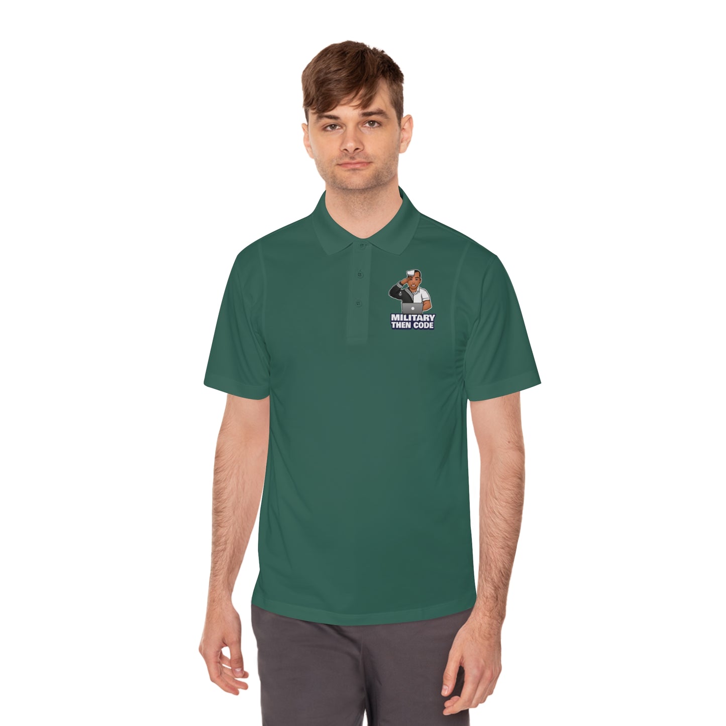 Men's Sport Polo Shirt - Military Then Code