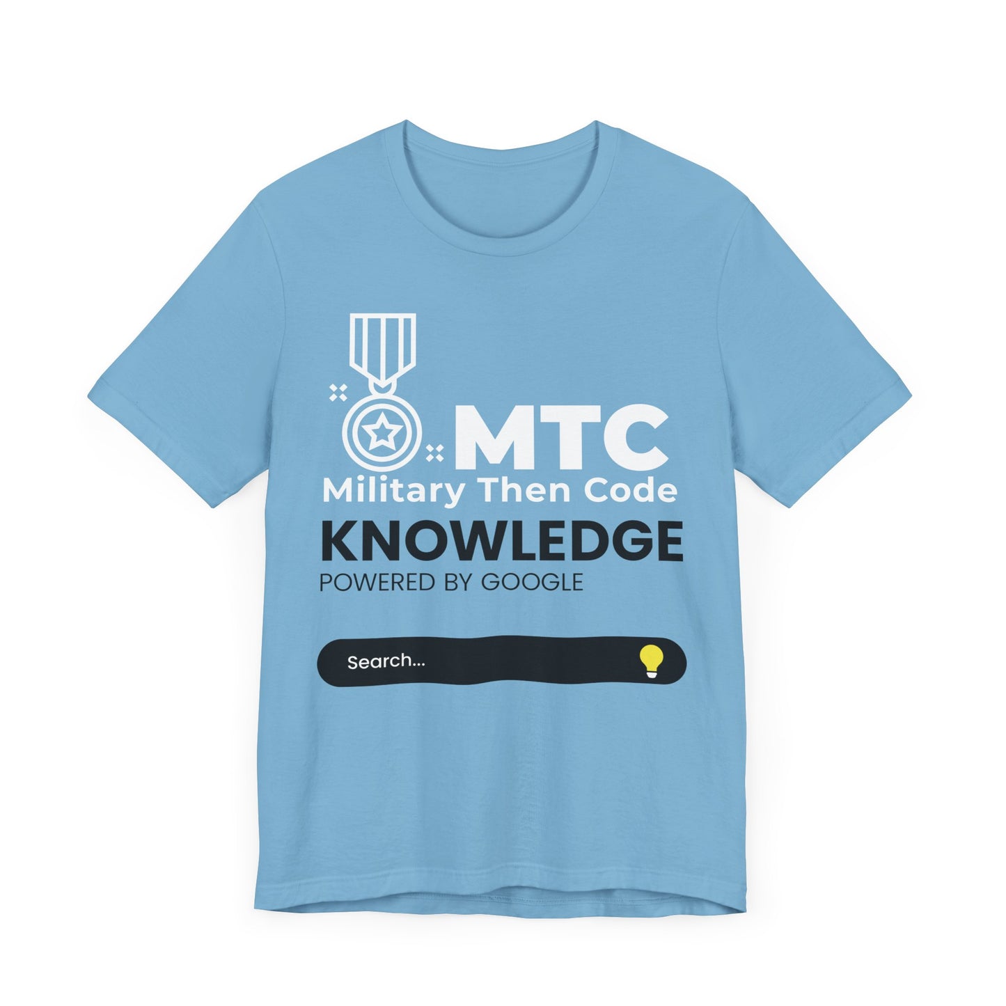 Military Then Code - Knowledge powered by Google Unisex Short Sleeve Tee