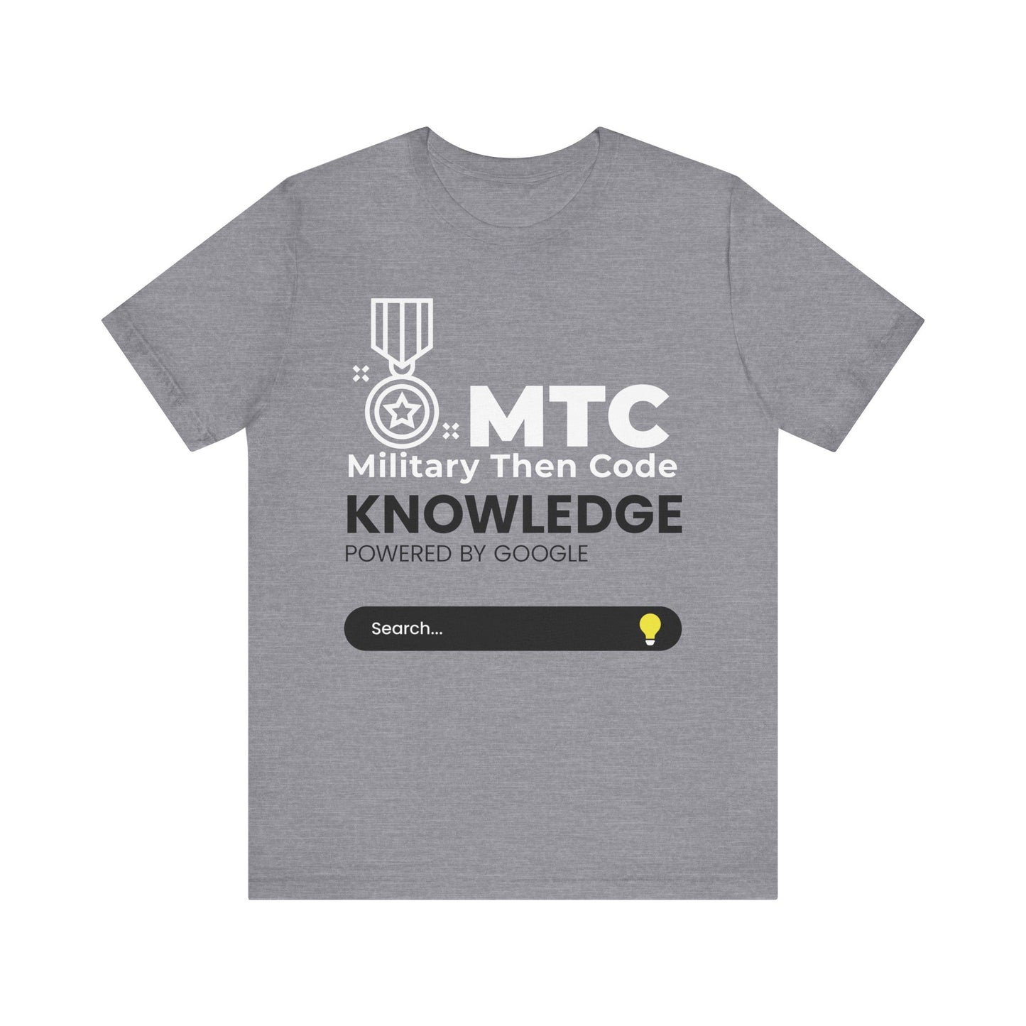 Military Then Code - Knowledge powered by Google Unisex Short Sleeve Tee