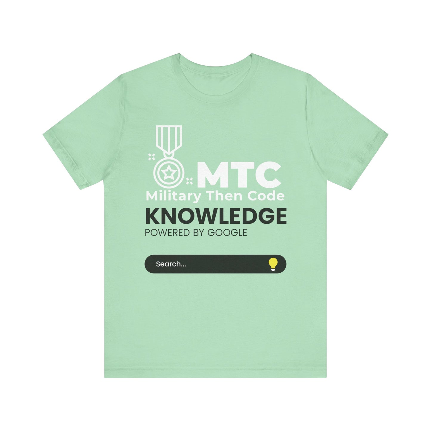 Military Then Code - Knowledge powered by Google Unisex Short Sleeve Tee