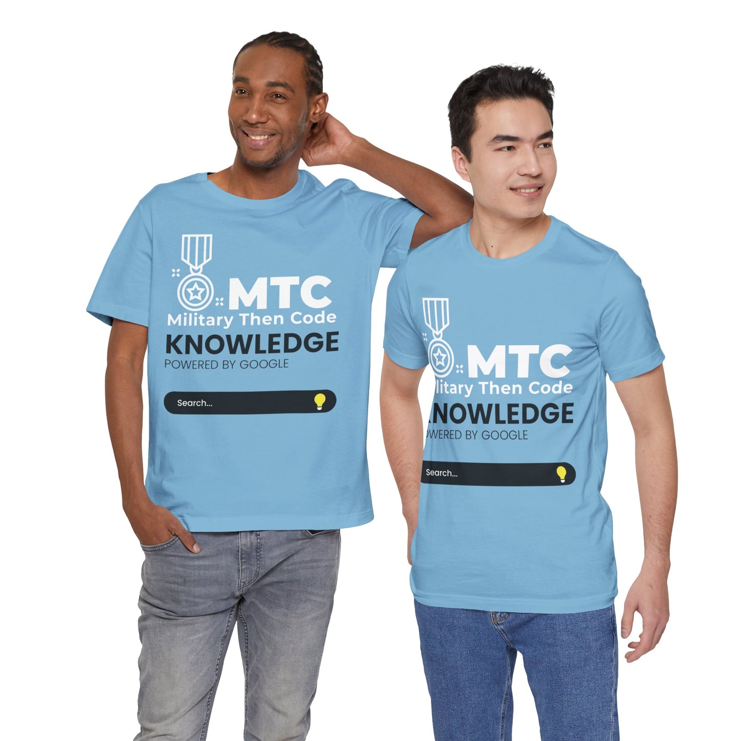 Military Then Code - Knowledge powered by Google Unisex Short Sleeve Tee