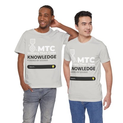 Military Then Code - Knowledge powered by Google Unisex Short Sleeve Tee