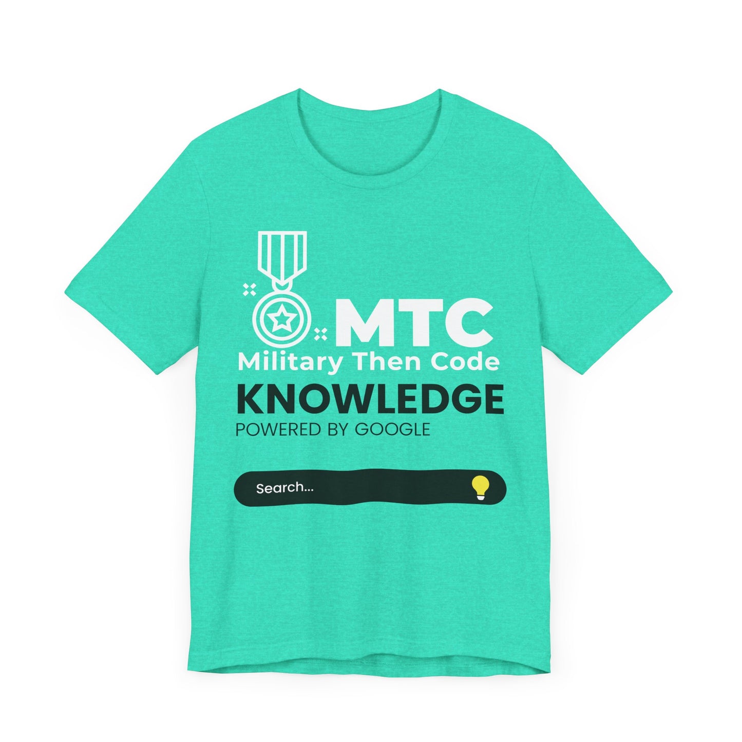 Military Then Code - Knowledge powered by Google Unisex Short Sleeve Tee