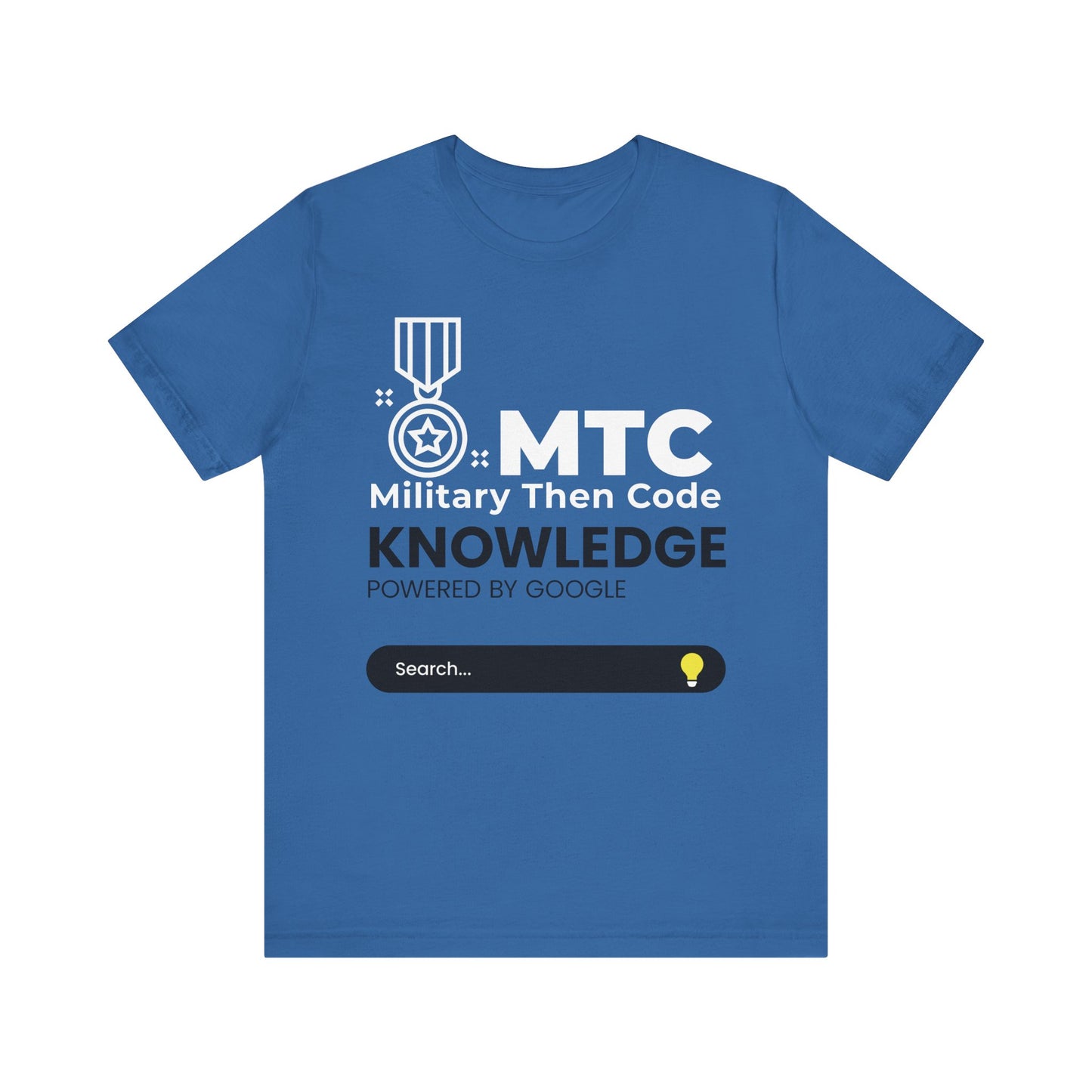 Military Then Code - Knowledge powered by Google Unisex Short Sleeve Tee