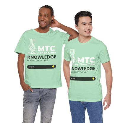 Military Then Code - Knowledge powered by Google Unisex Short Sleeve Tee