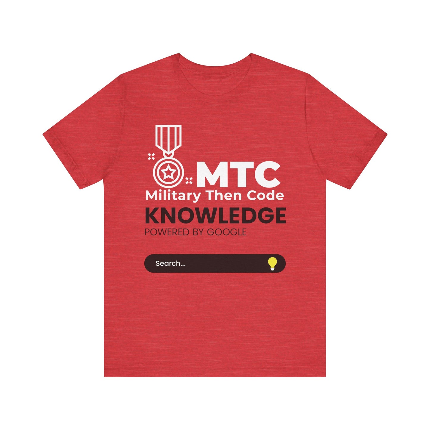 Military Then Code - Knowledge powered by Google Unisex Short Sleeve Tee