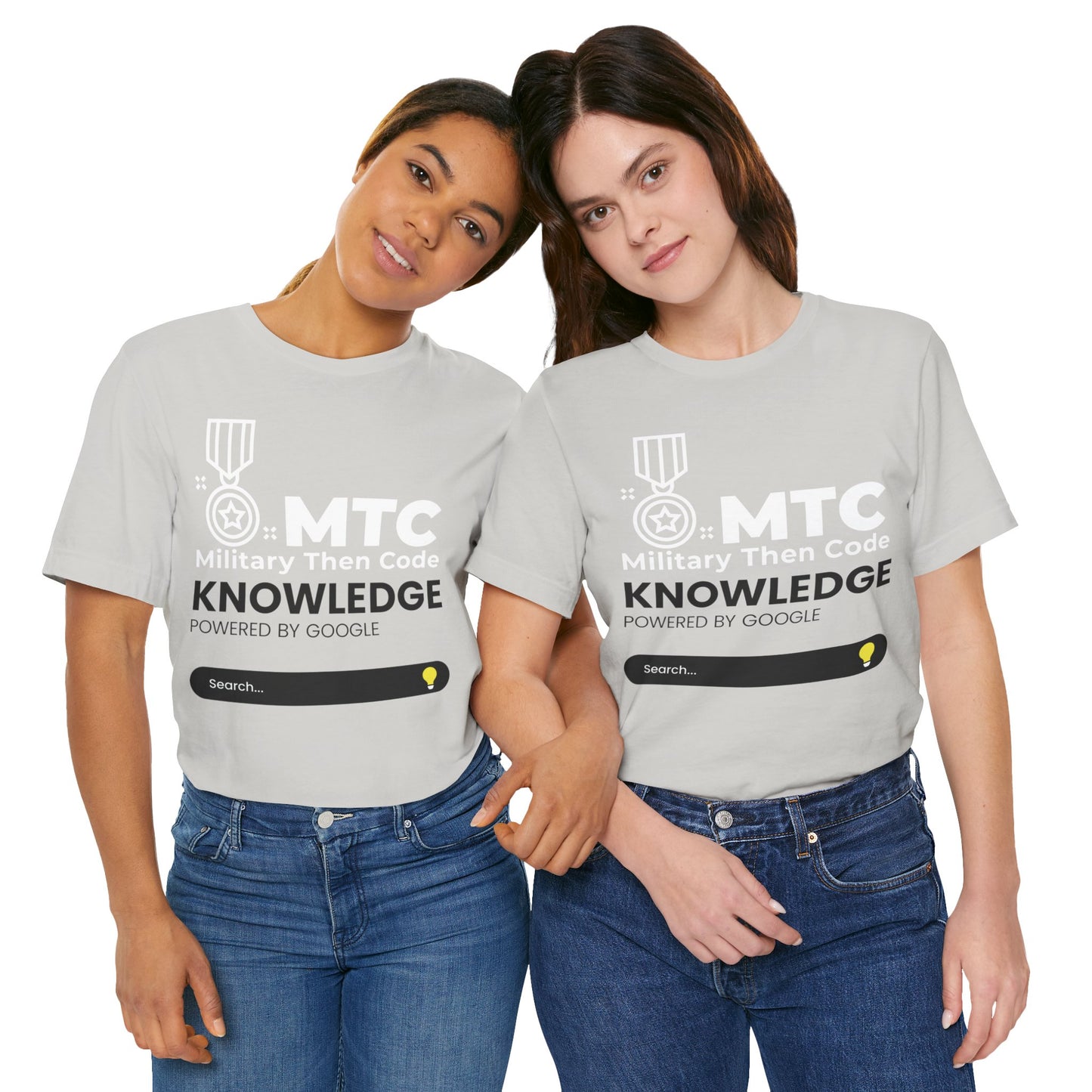 Military Then Code - Knowledge powered by Google Unisex Short Sleeve Tee