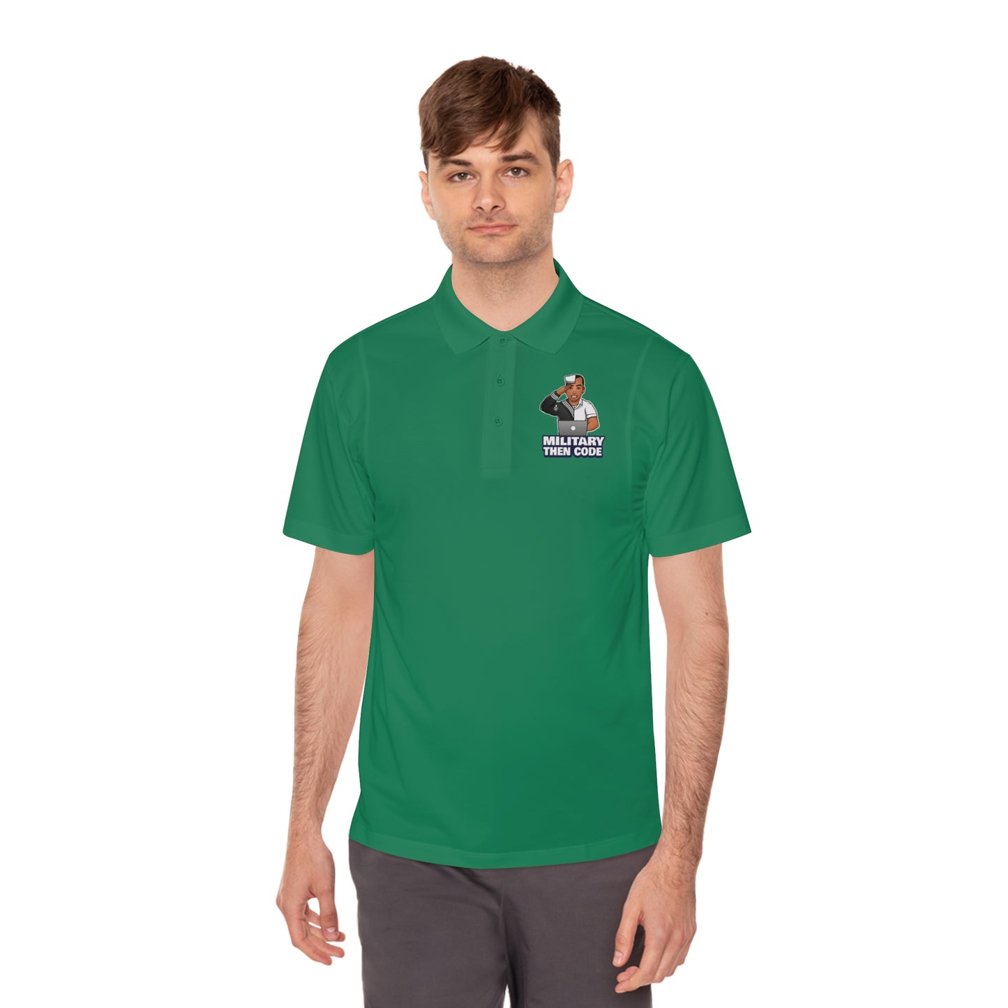 Men's Sport Polo Shirt - Military Then Code