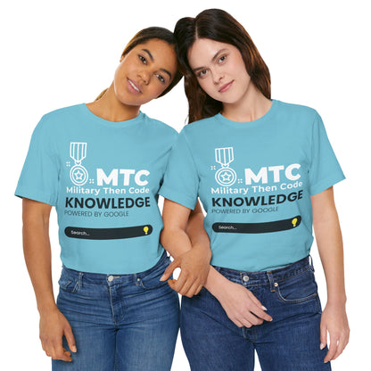 Military Then Code - Knowledge powered by Google Unisex Short Sleeve Tee