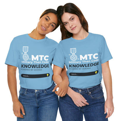 Military Then Code - Knowledge powered by Google Unisex Short Sleeve Tee