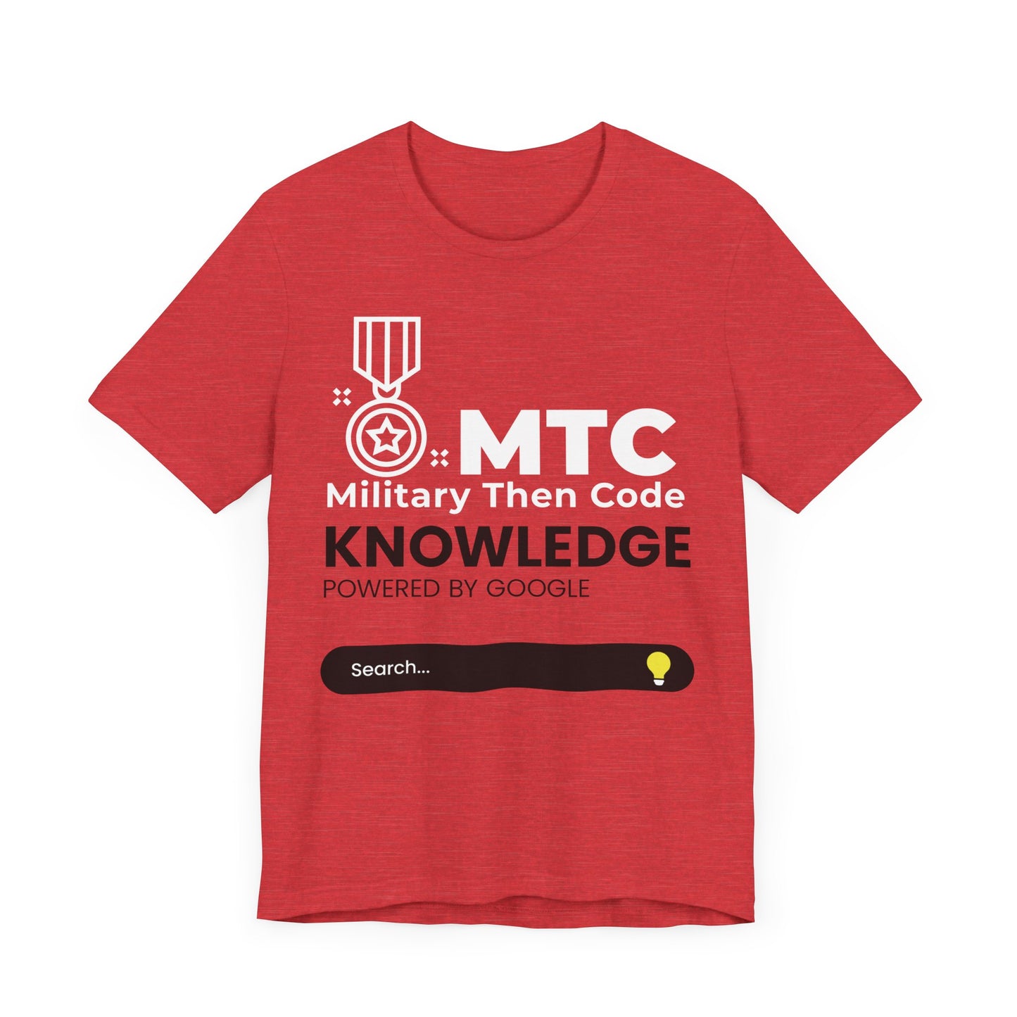 Military Then Code - Knowledge powered by Google Unisex Short Sleeve Tee