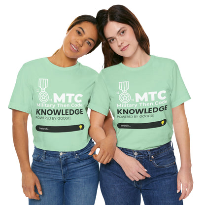 Military Then Code - Knowledge powered by Google Unisex Short Sleeve Tee