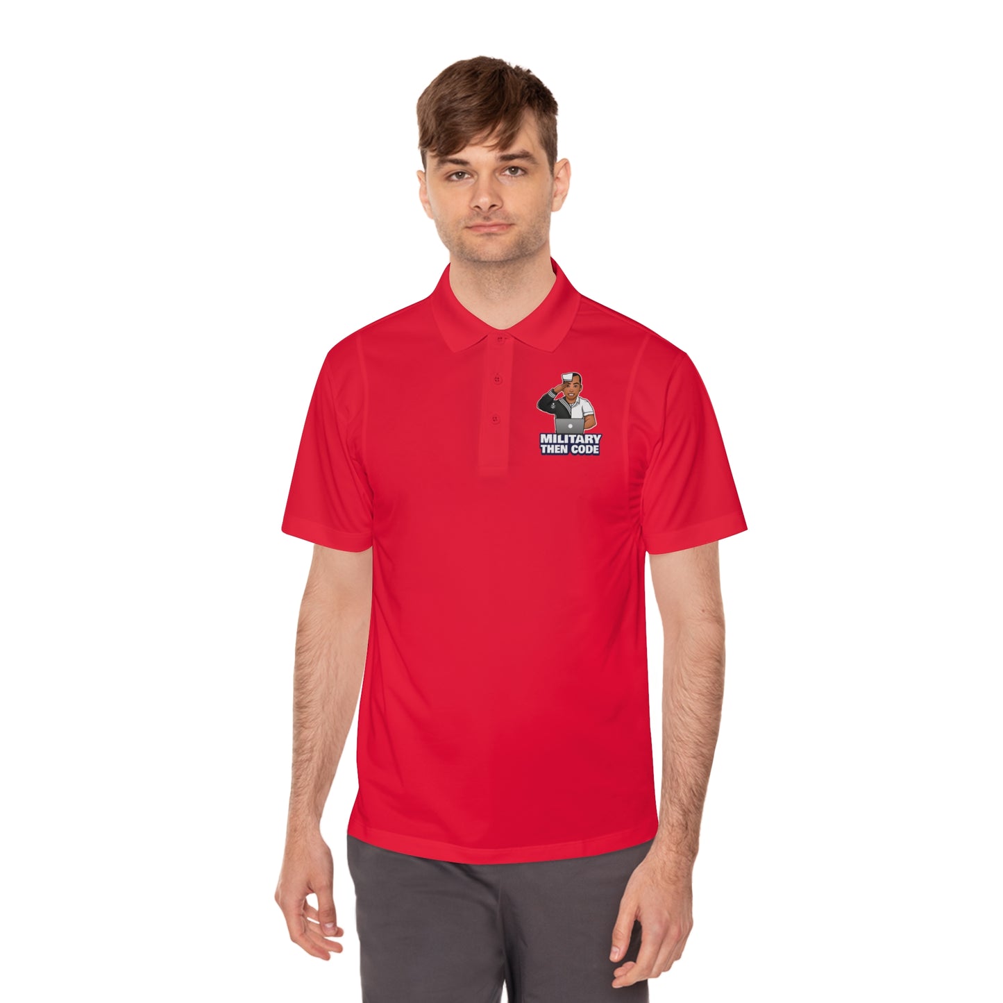 Men's Sport Polo Shirt - Military Then Code