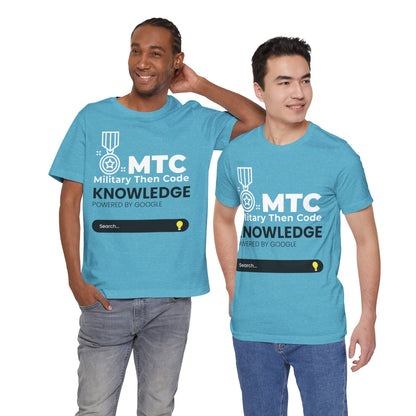 Military Then Code - Knowledge powered by Google Unisex Short Sleeve Tee