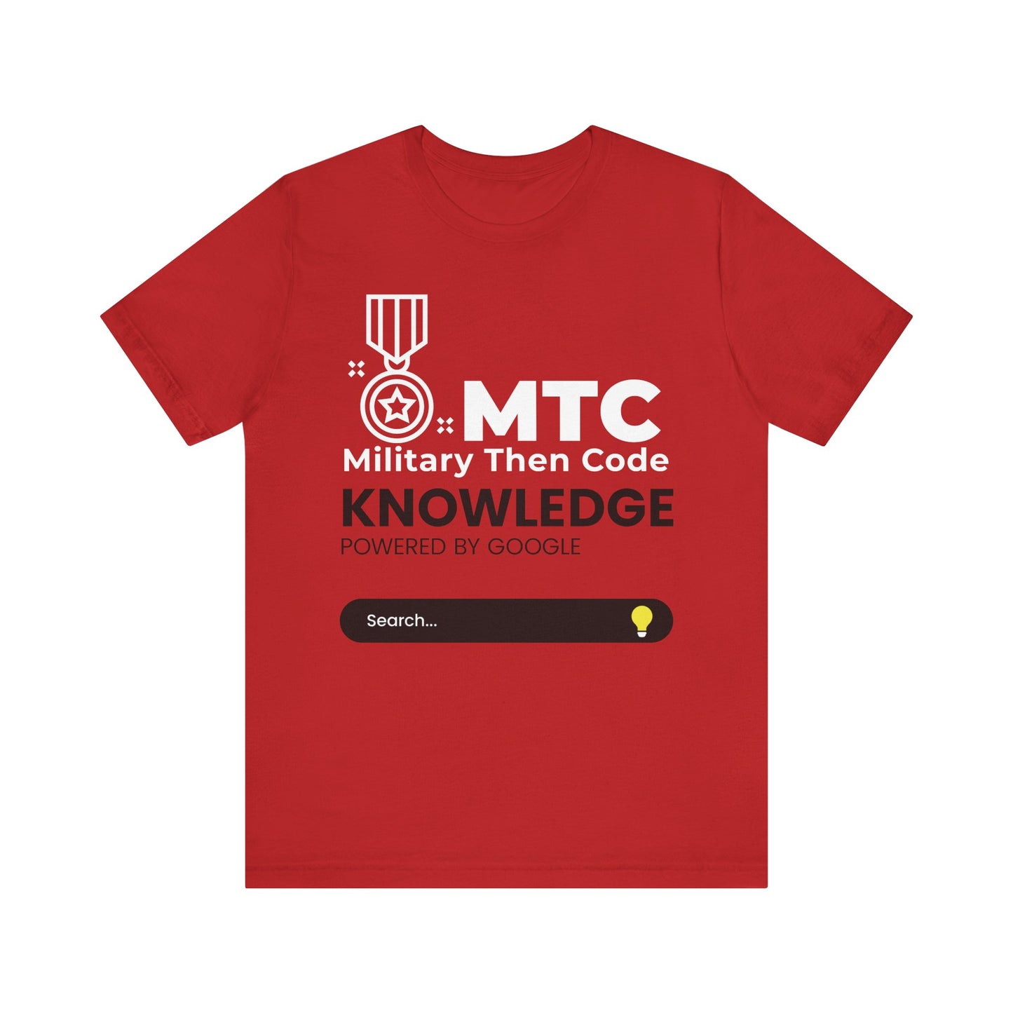 Military Then Code - Knowledge powered by Google Unisex Short Sleeve Tee