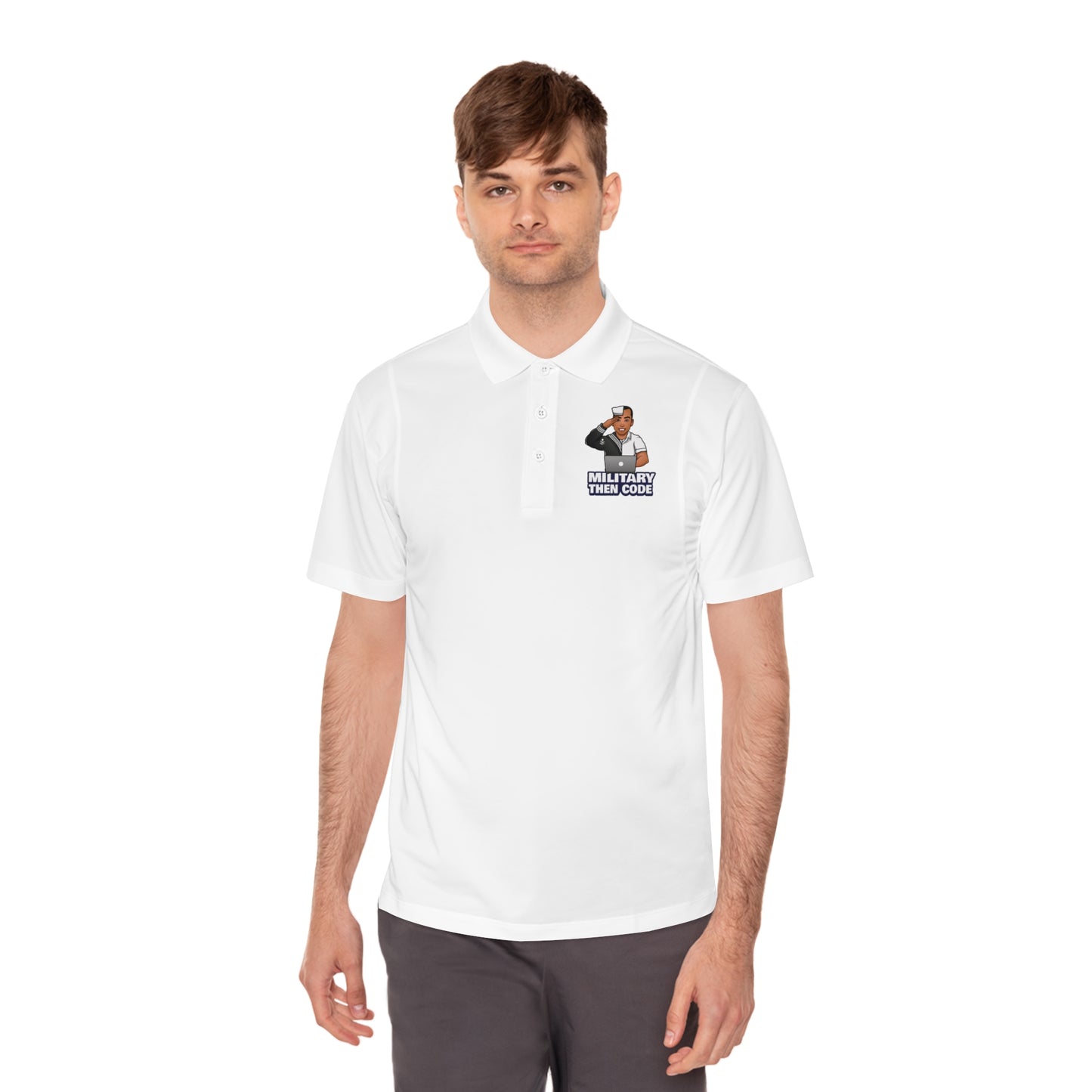 Men's Sport Polo Shirt - Military Then Code