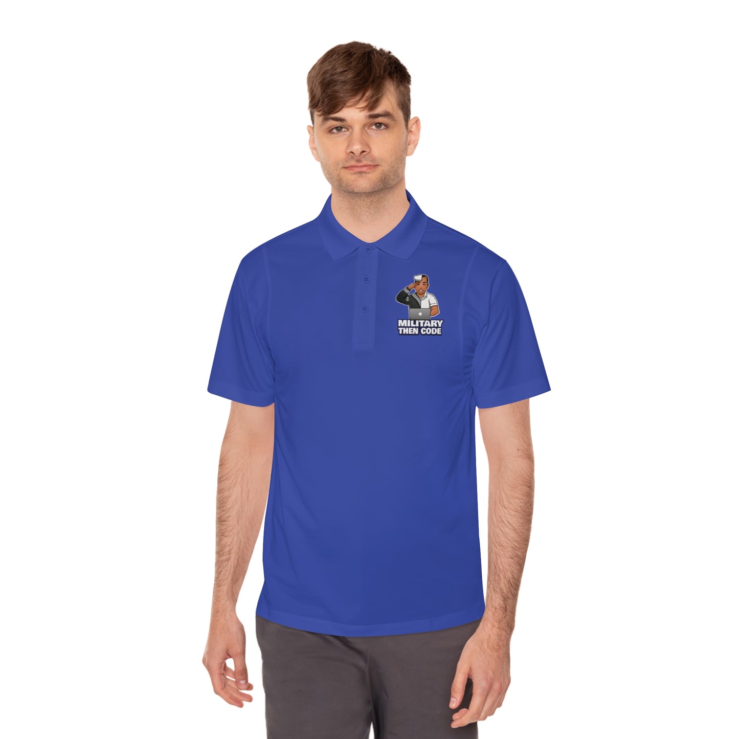 Men's Sport Polo Shirt - Military Then Code