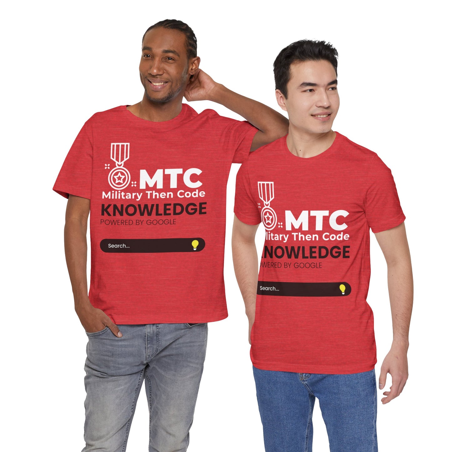 Military Then Code - Knowledge powered by Google Unisex Short Sleeve Tee